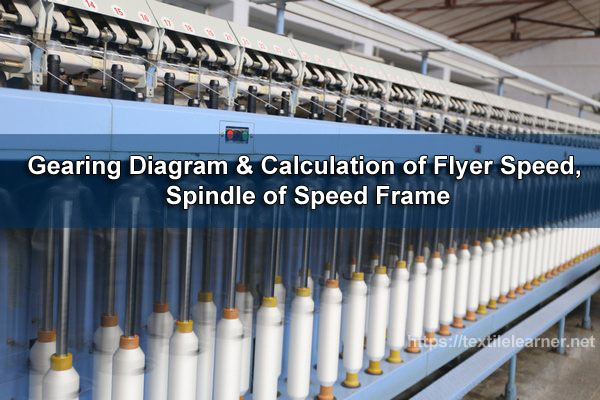 Gearing Diagram and Calculation of Flyer Speed, Spindle of Speed Frame